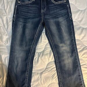 Grace in L.A. waist: 24, Ineam: 21 inches Capri Denim